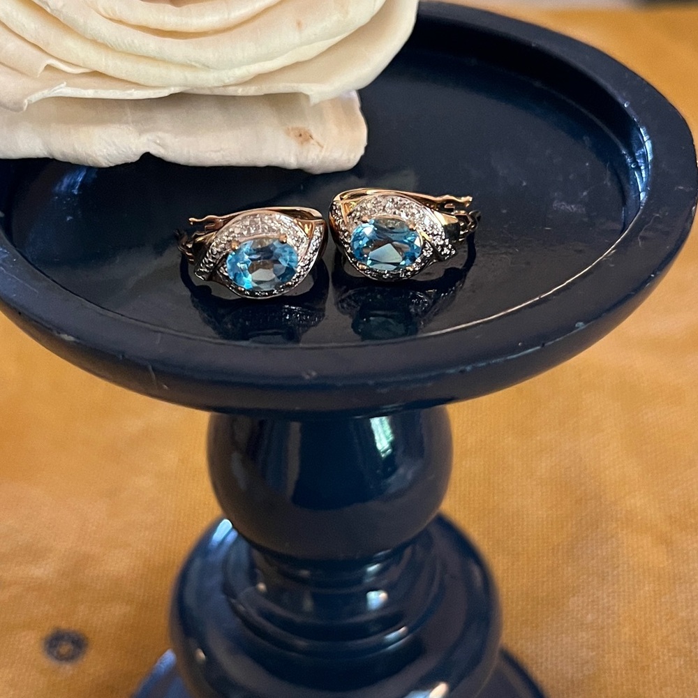 Blue topaz earrings